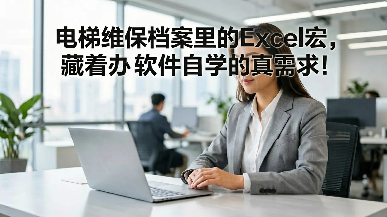 电梯维保档案里的Excel宏,藏着办公软件自学的真需求